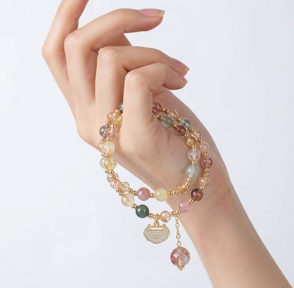 Double-Layer Gemstone Bracelet