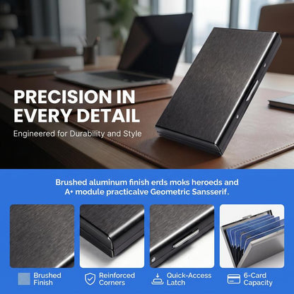 💳Slim RFID-Blocking Metal Card Holder — Protect Your Cards Without the Bulk