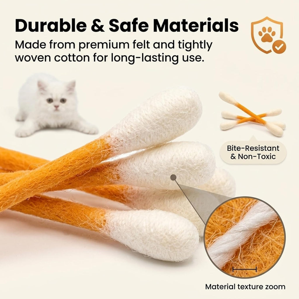 💥 Buy 1 Get 1 Free —❤️For happy, healthy, and active indoor cats🐱Swabs Large Size Cat Toys with Catnip