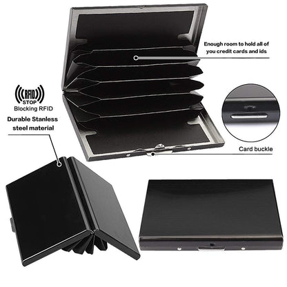 💳Slim RFID-Blocking Metal Card Holder — Protect Your Cards Without the Bulk