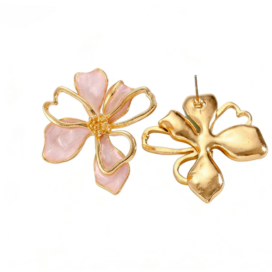 Double-Layer Petal Stud Earrings