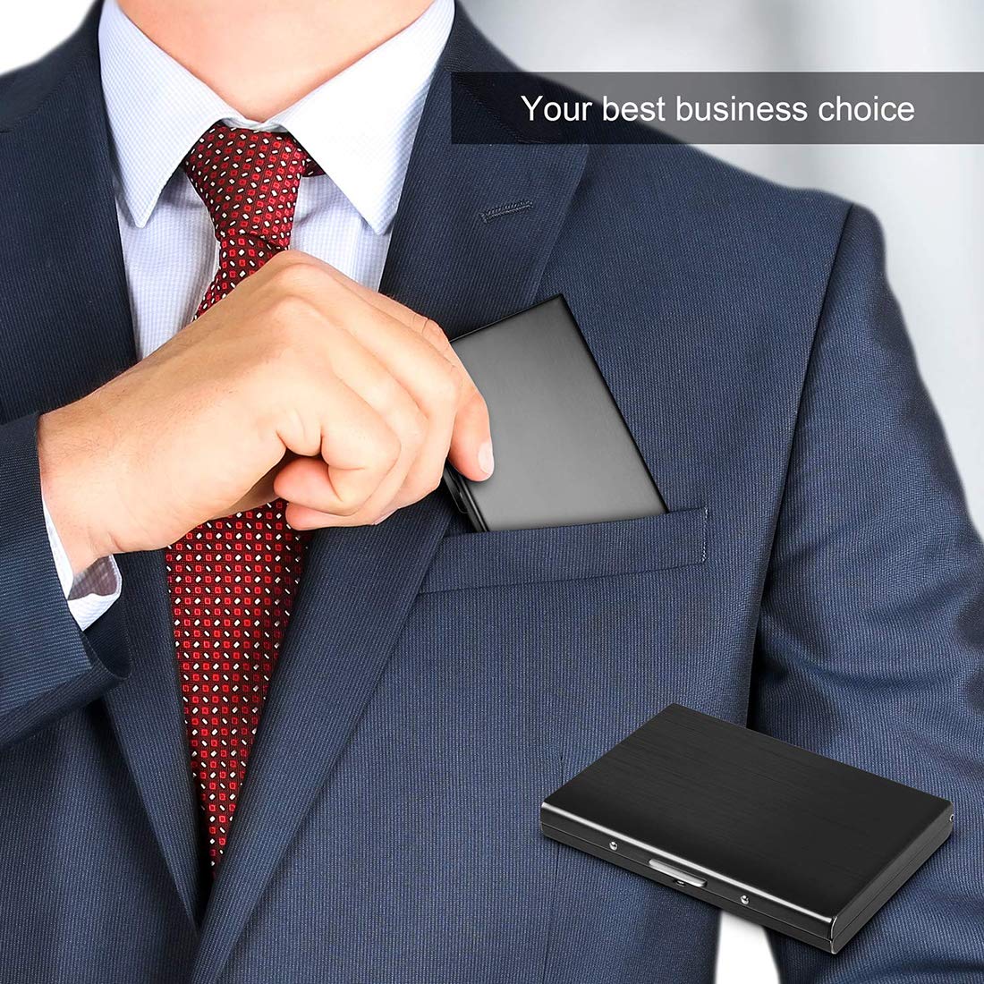 💳Slim RFID-Blocking Metal Card Holder — Protect Your Cards Without the Bulk