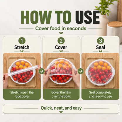 Disposable Stretch Bowl Covers – Keep Food Fresh with Less Mess