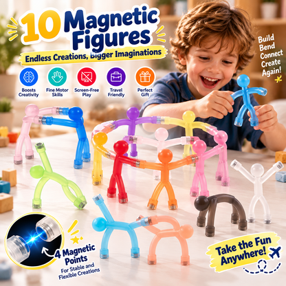 ⏰ SALE 50% OFF✨  Magnetic Bend & Build Buddies – The Toy Kids Can’t Stop Rebuilding