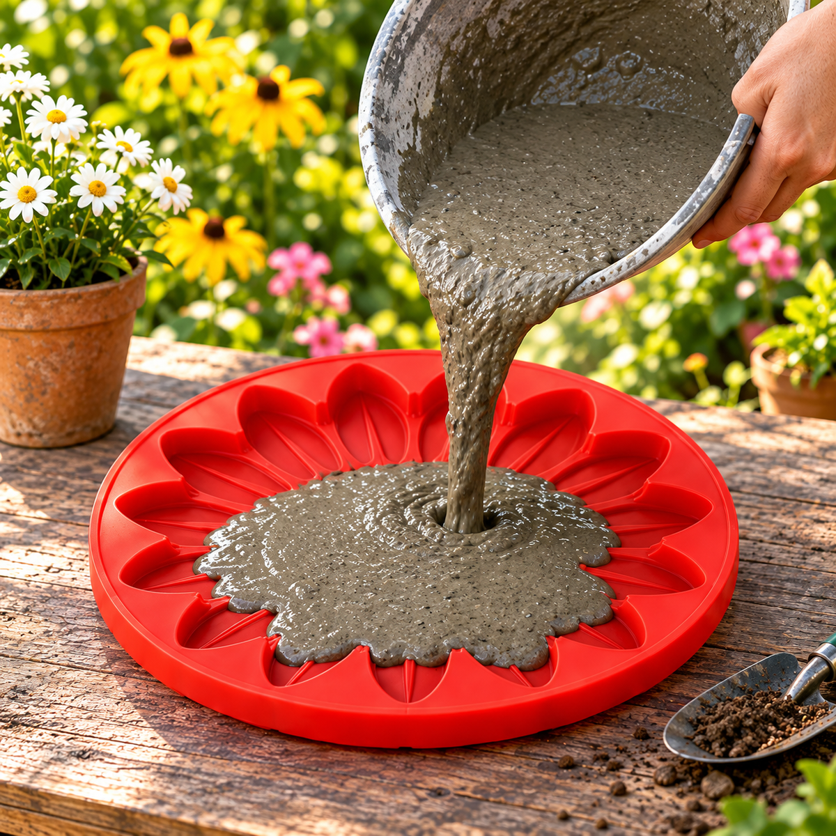 🌻 DIY Garden Stepping Stone Mold Create Beautiful Concrete Path Stones Easily