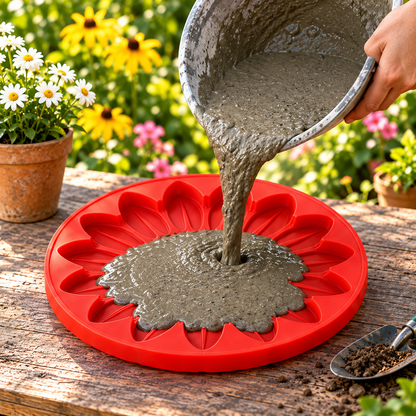 🌻 DIY Garden Stepping Stone Mold Create Beautiful Concrete Path Stones Easily