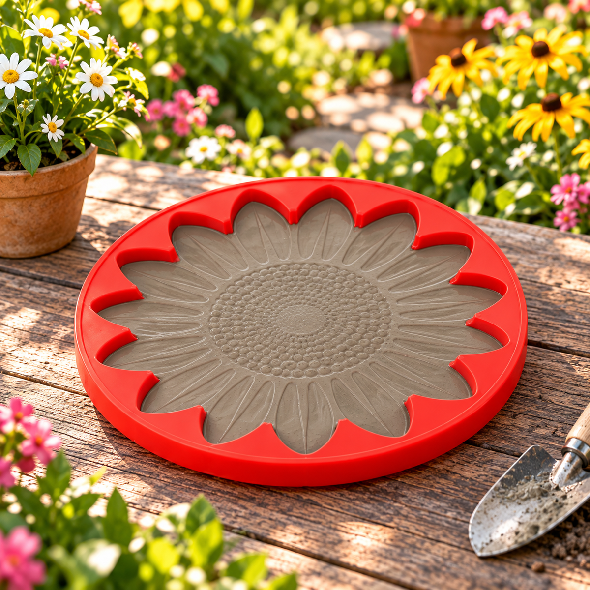 🌻 DIY Garden Stepping Stone Mold Create Beautiful Concrete Path Stones Easily