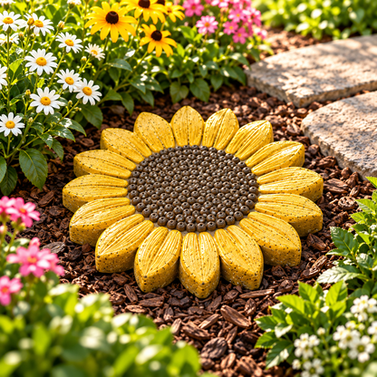 🌻 DIY Garden Stepping Stone Mold Create Beautiful Concrete Path Stones Easily