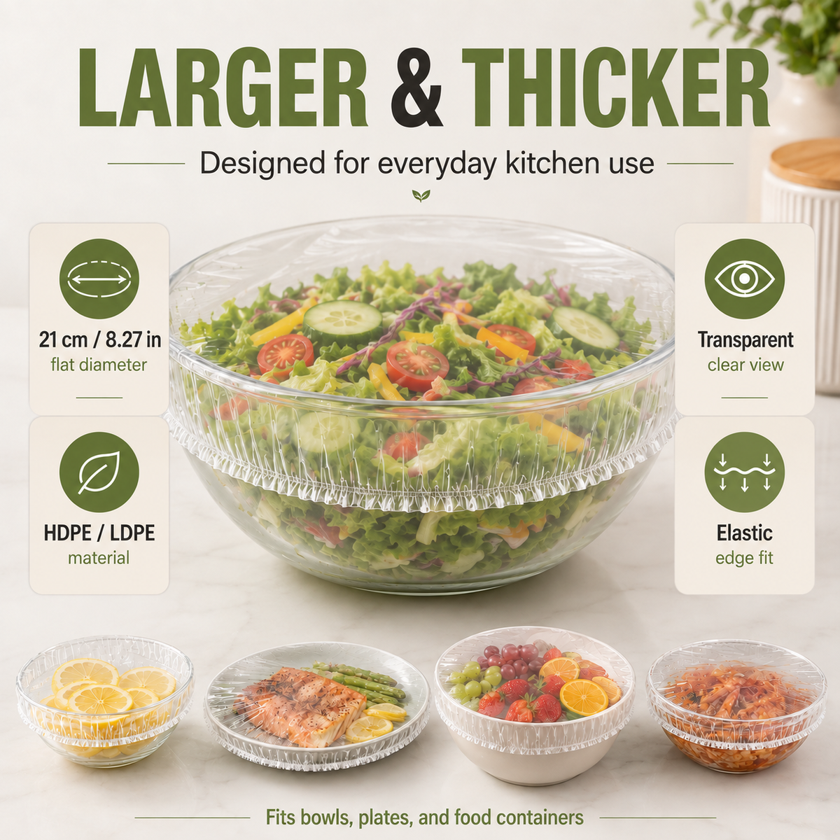 Disposable Stretch Bowl Covers – Keep Food Fresh with Less Mess