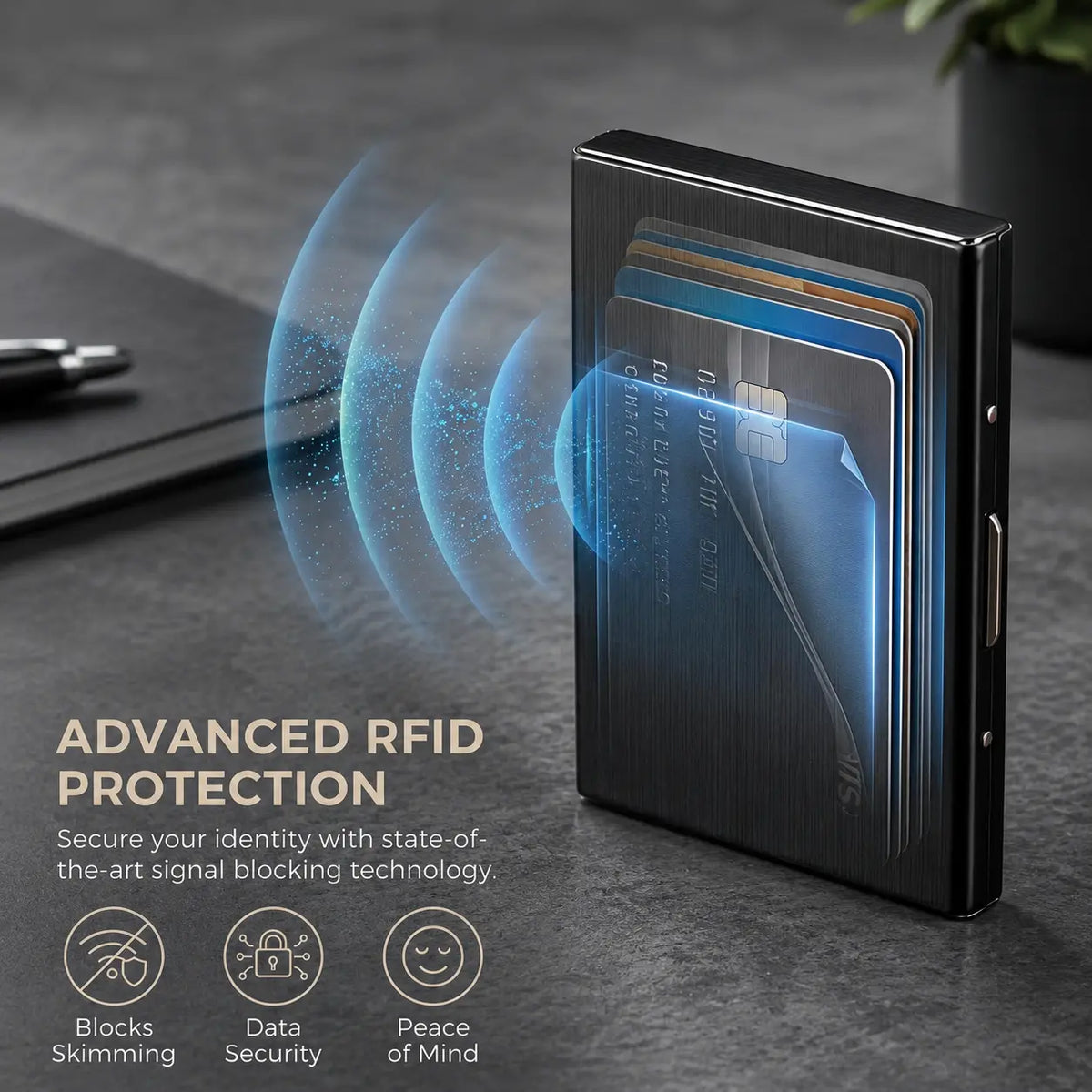 💳Slim RFID-Blocking Metal Card Holder — Protect Your Cards Without the Bulk