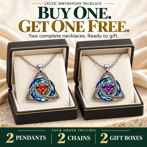 🛡️ Birthstone Shield Necklace — Buy One, Gift One, Share Your Story✨