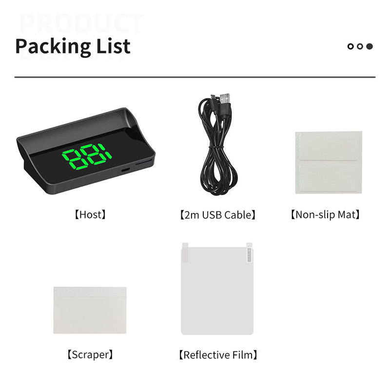 HUD Vehicle GPS Digital Speedometer