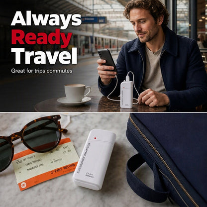 Buy 1 Get 1 Free Emergency Phone Charger – AA Battery Powered with LED Flashlight