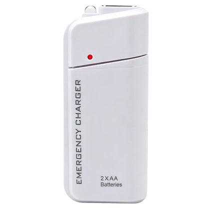 Buy 1 Get 1 Free Emergency Phone Charger – AA Battery Powered with LED Flashlight